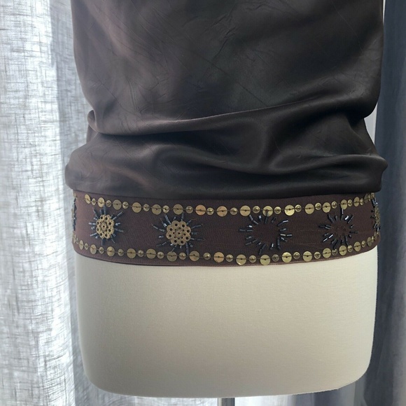 NWT S/M Boho Chic Halter Top Beaded Waistband Flaw - Picture 5 of 8